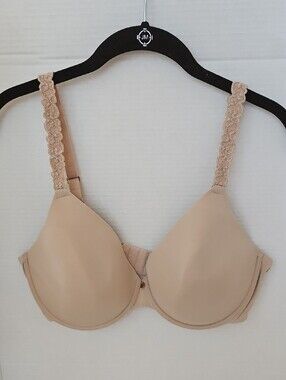Natori | NWOT Women's Tan Pure Luxe Plunge T-Shirt Lace Underwire Bra Sz 38DD